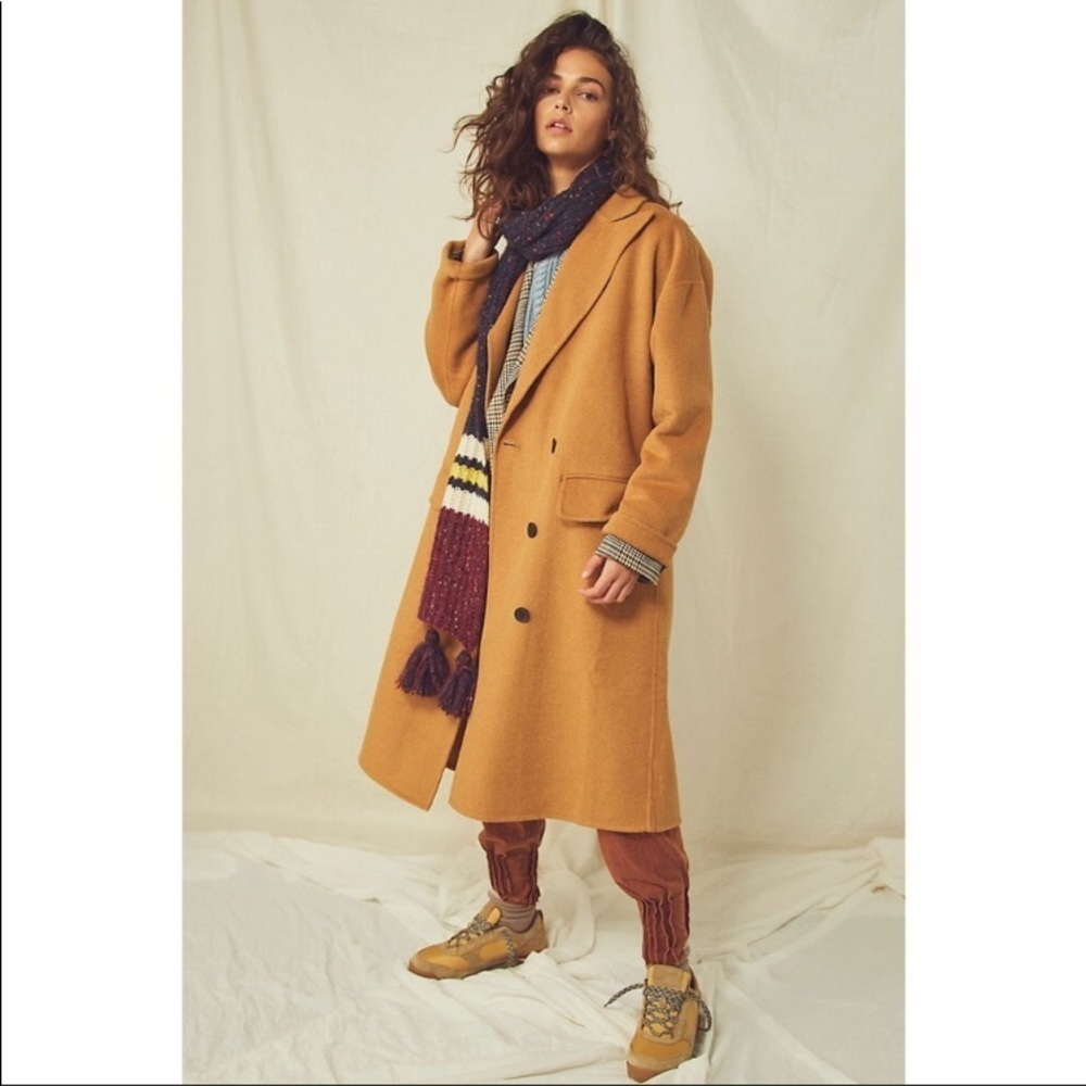 SALE NWT Free People Adore You Wool Coat Medium Beige